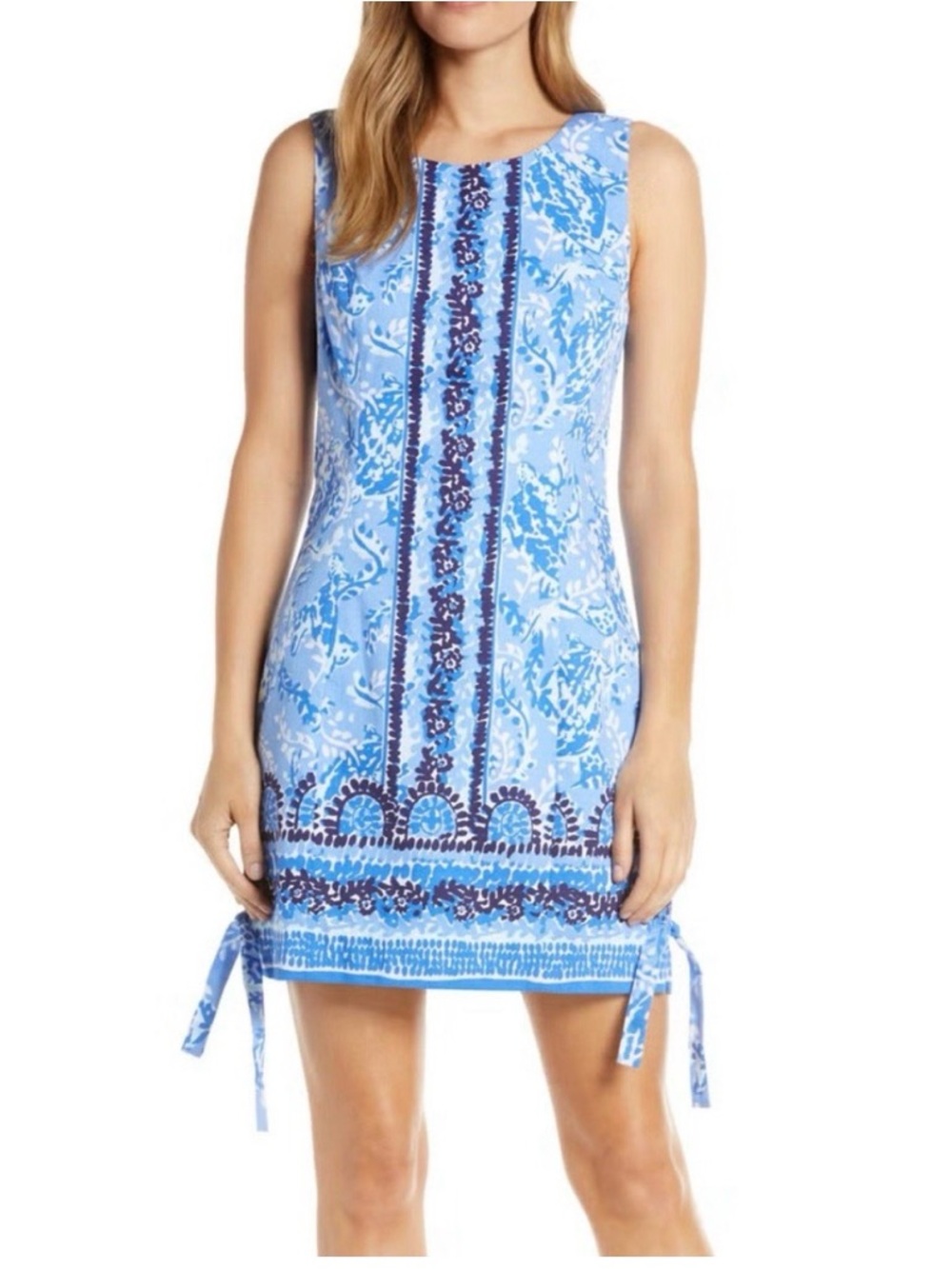 Lilly Pulitzer Mila shift dress size 4 blue peri turtle print - Picture 4 of 5